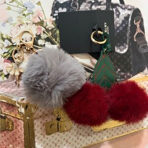 Winners Choice Gray Pompom and Chain or Red Pom Pom and Gold Chain Charm
